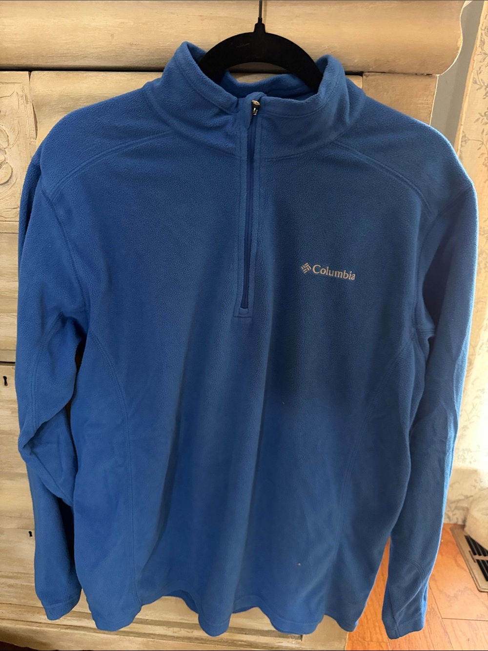 Columbia Blue Lightweight Fleece Quarter-Zip Shirt Jacket